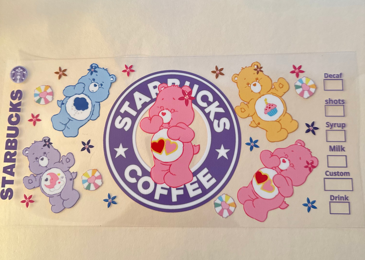 Care Bears Starbucks Cup Wrap