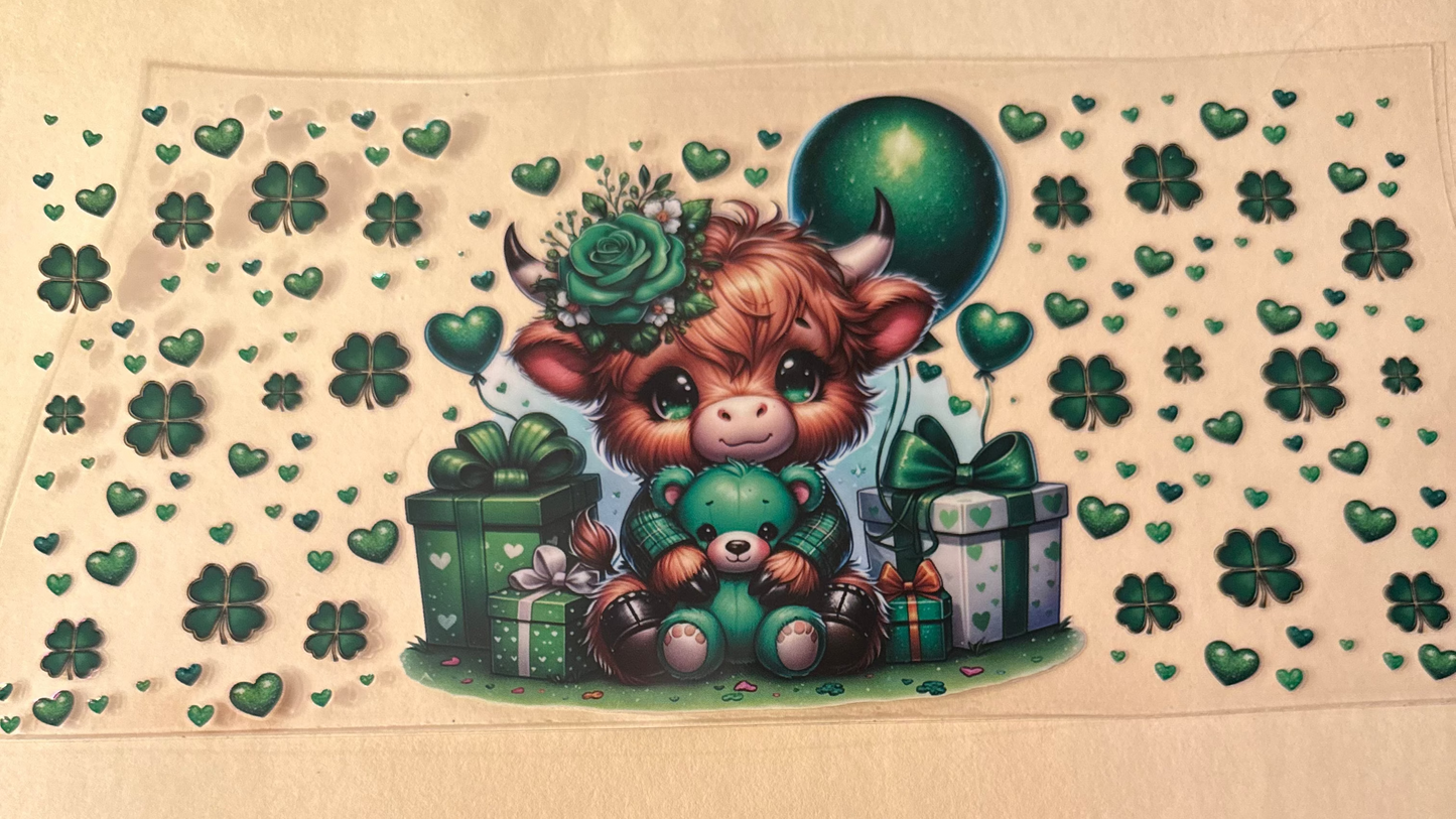 Highland cows lucky cup wrap
