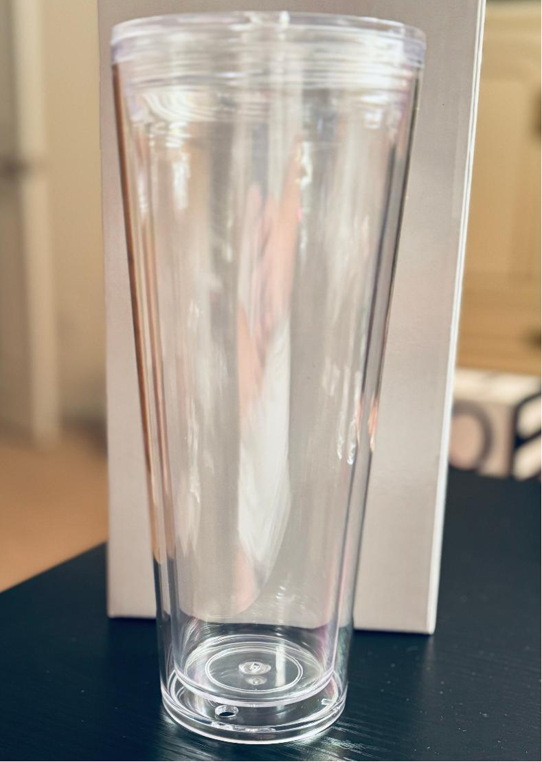 24oz plastic snow globe tumbler