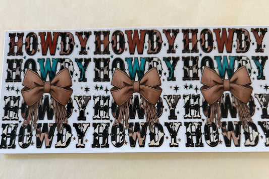 Howdy with Bows Cup Wrap
