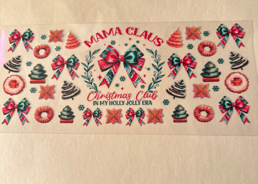 Mama Clause Christmas Cup Wrap