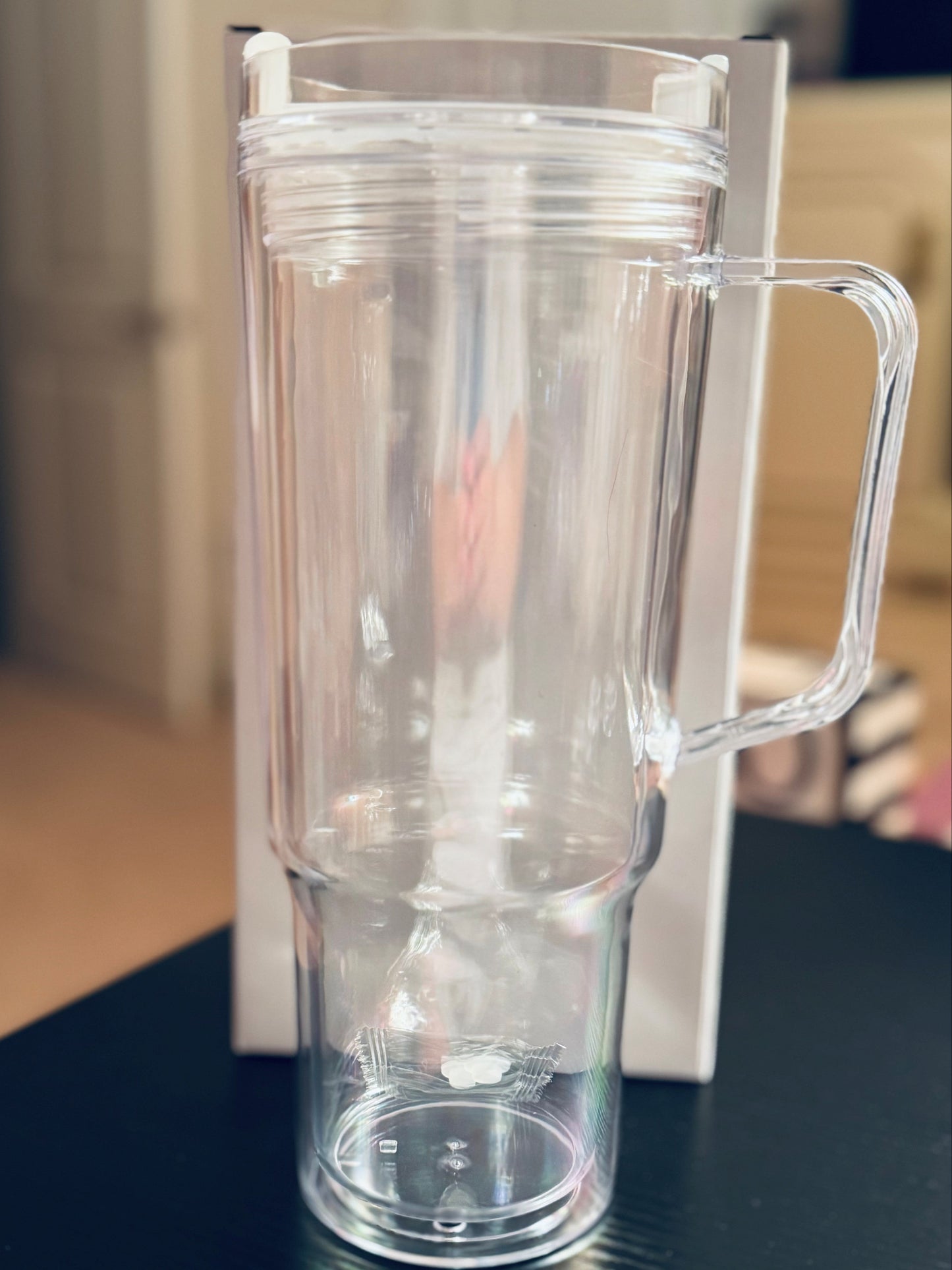 40 oz plastic snow globe tumbler