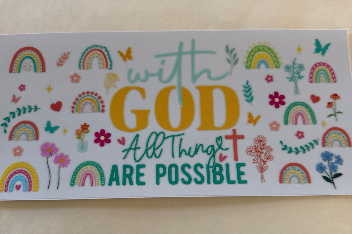 With God all things are possible Cup Wrap