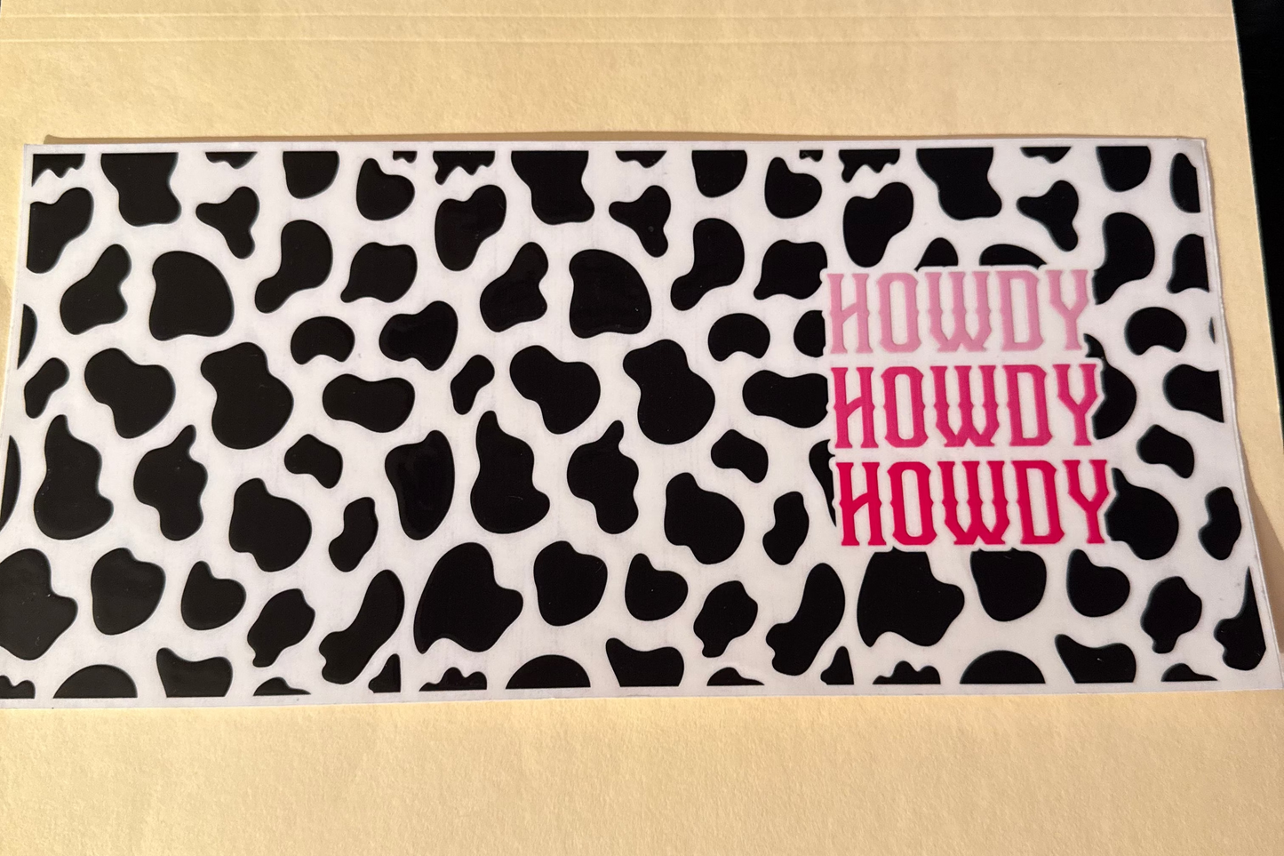 Cow print cup wrap