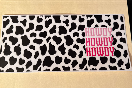 Cow print cup wrap