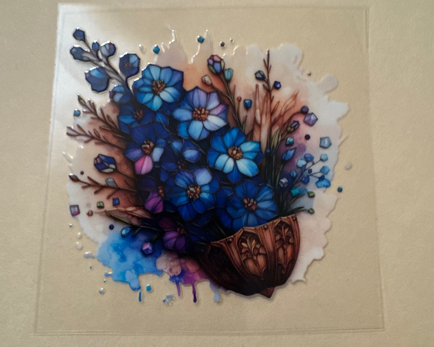 Decal - Flower blue and purple