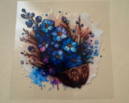 Decal - Flower blue and purple