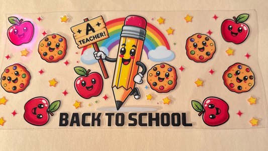 Back to school cup wrap