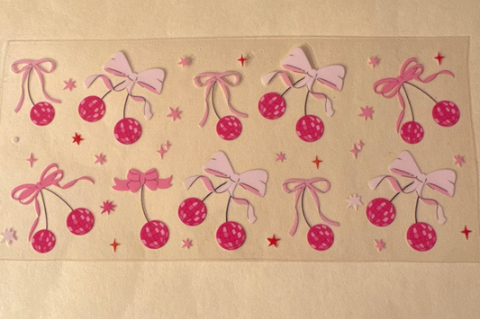 Ribbons with disco balls cup wrap