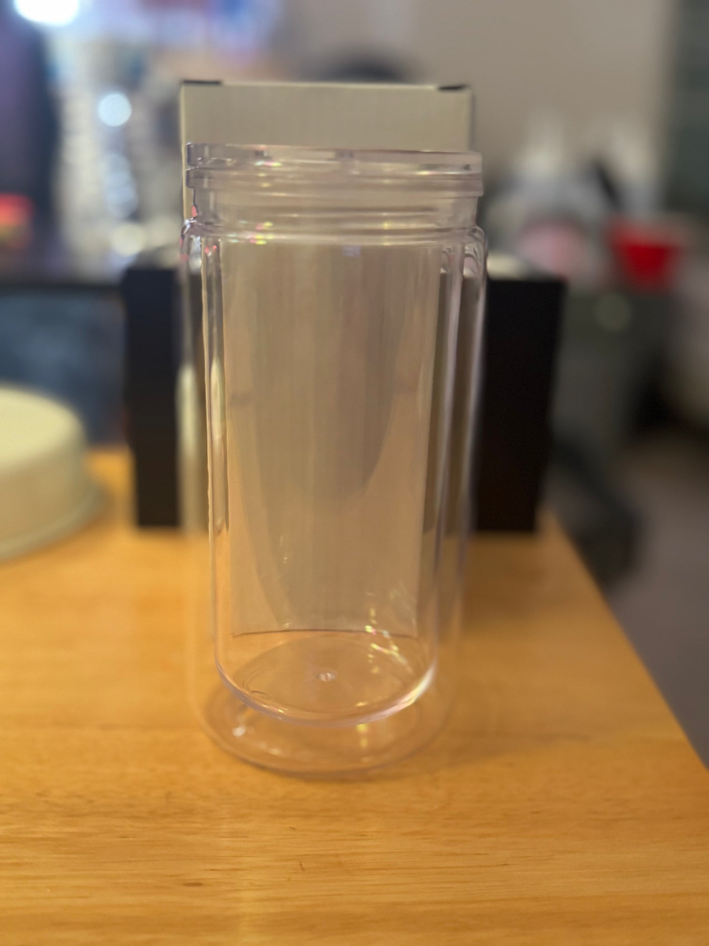 16oz plastic snow globe tumbler