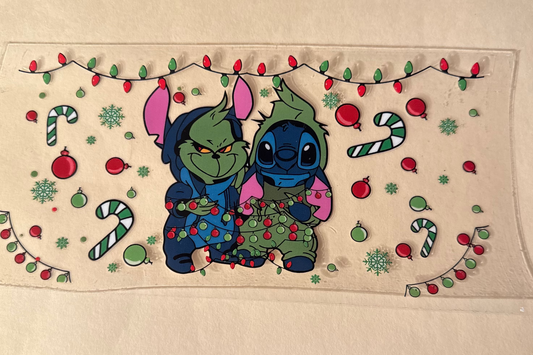 Grinch and Stinch Christmas cup wrap