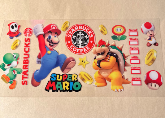 Mario and Friends Starbucks Cup Wrap